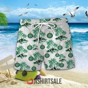 Celtic FC SPFL Hawaiian Shirt And Shorts Set, Tropical Football Outfit For Fans 1
