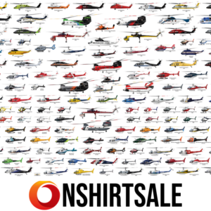 Helicopter Identification Poster, VERTICON 2025 Horizontal Aviation Chart