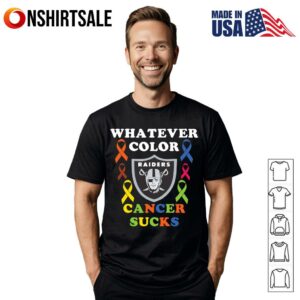 Whatever color cancer sucks Las Vegas Raiders T-Shirt
