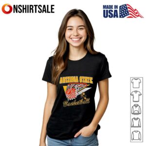 Arizona State Basketball Retro Swish basketball basket T Shirt 2