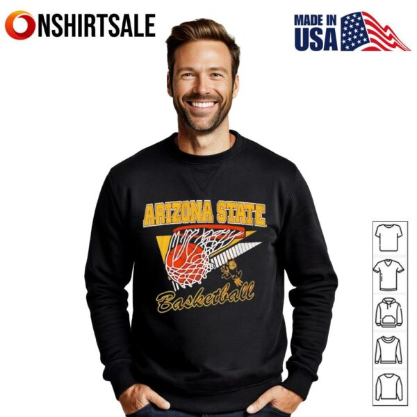 Arizona State Basketball Retro Swish basketball basket T-Shirt