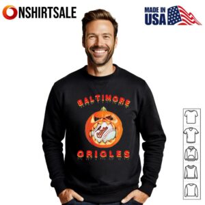 Baltimore Orioles Halloween Pumpkin Baseball 2025 T Shirt 3