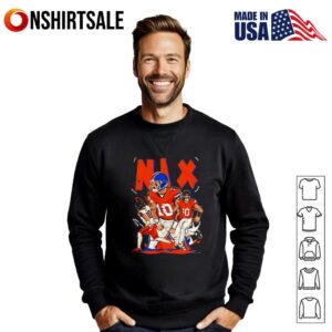 Bo Nix Cartoon Style Denver Football T Shirt 2