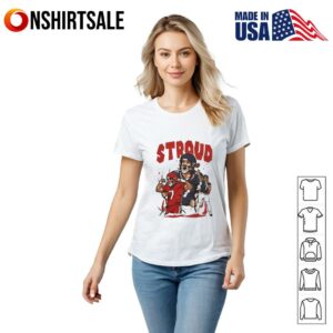 CJ Stroud Cartoon Style Houston Football T-Shirt