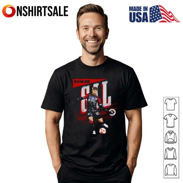 Carles Gil New England Revolution Highlighter T-Shirt