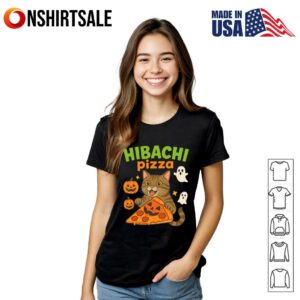 Cat Hibachi Pizza T Shirt 3