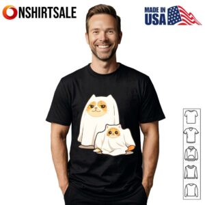 Cat in a Ghost Costume Funny T-Shirt