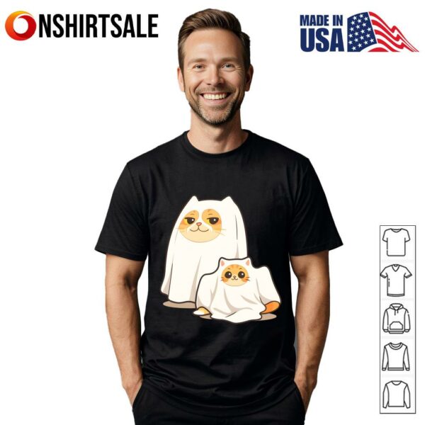 Cat in a Ghost Costume Funny T-Shirt