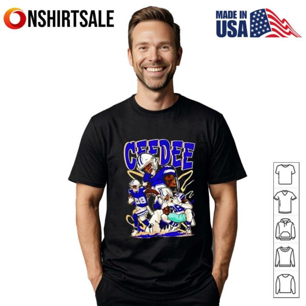 CeeDee Lamb Cartoon Style Dallas Football T-Shirt