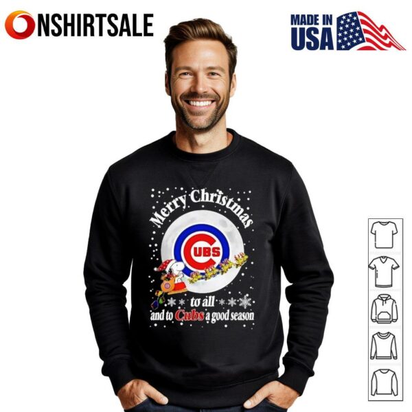 Chicago Cubs Merry Christmas To All And To Cubs A Good Season Baseball T-Shirt