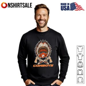 Chief headdress Oklahoma State Cowboys T Shirt 3