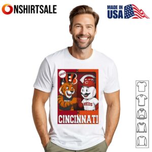 Cincinnati Bengals and Cincinnati Reds mascot play card T-Shirt
