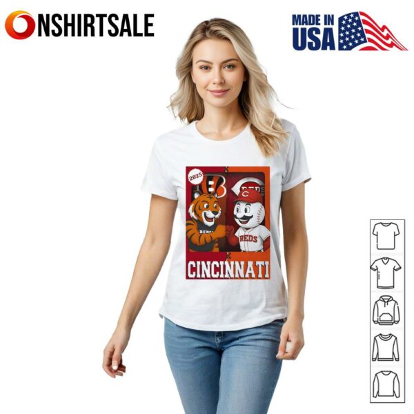 Cincinnati Bengals and Cincinnati Reds mascot play card T-Shirt