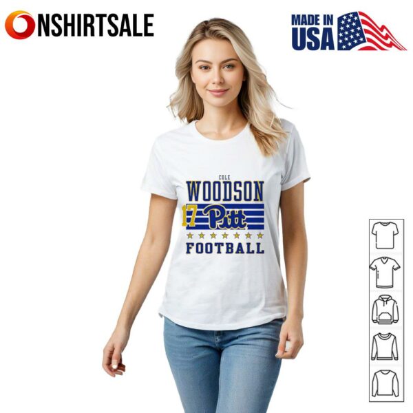 Cole Woodson Rally Men’s Ash Pitt Panthers NIL Striped Player T-Shirt