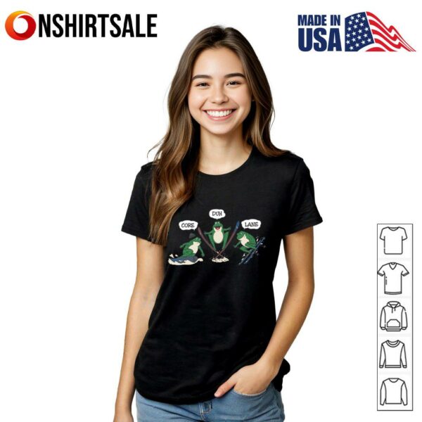 Core Duh Lane Skiing Frogs Funny T-Shirt