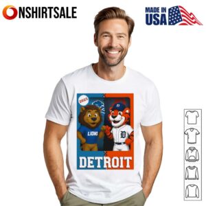 Detroit Lions and Detroit Tigers mascot play card T-Shirt