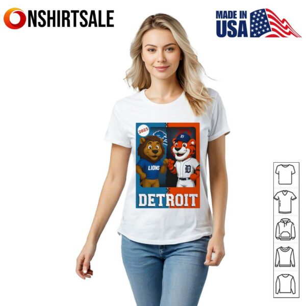 Detroit Lions and Detroit Tigers mascot play card T-Shirt