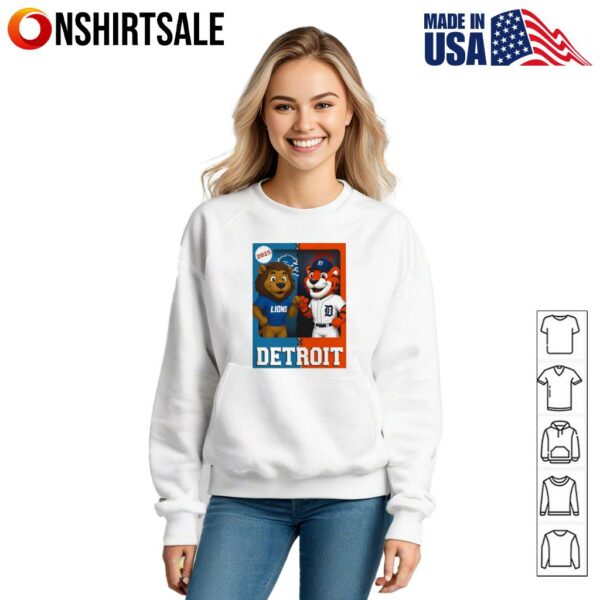 Detroit Lions and Detroit Tigers mascot play card T-Shirt