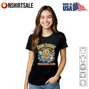 Dink Daddy Don't Miss Pickleball Club Funny Retro Sport T Shirt 3