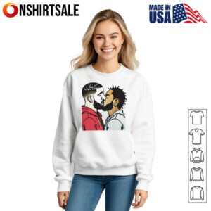 Drake and Kendrick kissing meme T Shirt 3