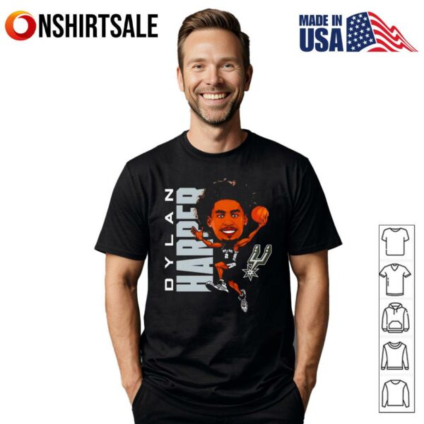 Dylan Harper San Antonio Spurs Caricature T-Shirt