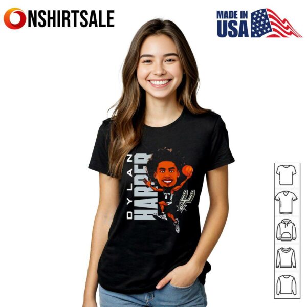 Dylan Harper San Antonio Spurs Caricature T-Shirt