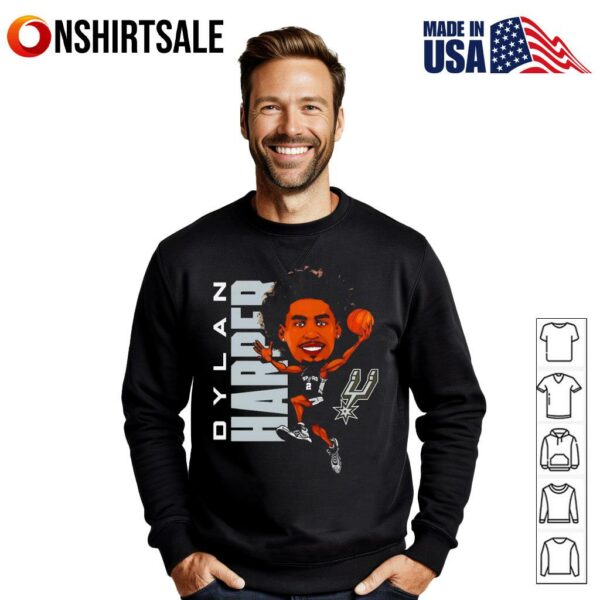 Dylan Harper San Antonio Spurs Caricature T-Shirt
