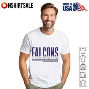 Falcons Four Points Middle School T Shirt 1