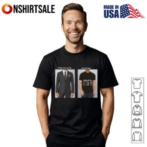 Fitting Into Society vs Being Happy T Shirt 1