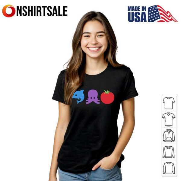 Funny Dolphin Octopus Tomato T-Shirt
