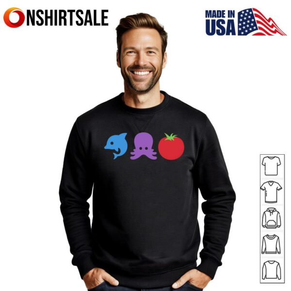 Funny Dolphin Octopus Tomato T-Shirt