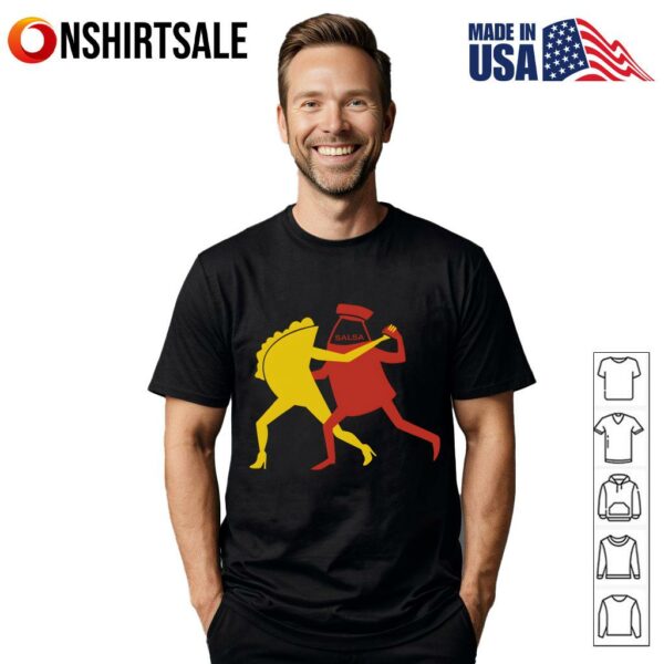Funny Taco and Salsa Dancing Couple Mexican Food Pun T-Shirt
