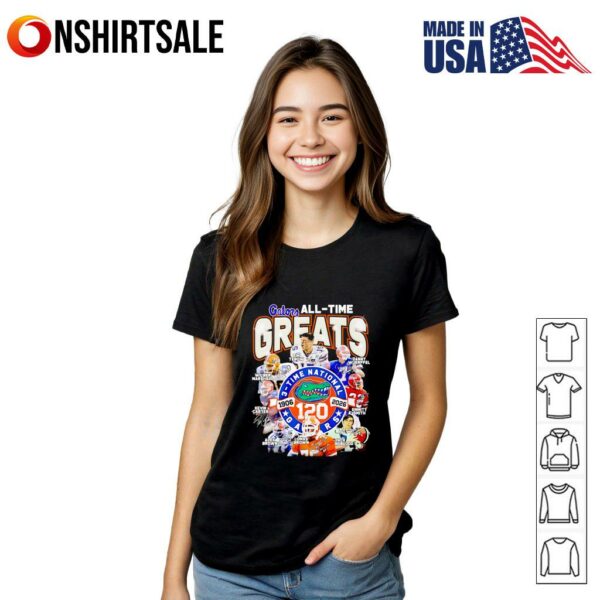 Gators all-time greats 3 time National 1906 2026 signatures T-Shirt