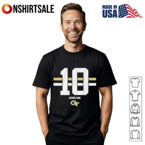 Georgia Tech Football Haynes King Name Number 10 T-Shirt