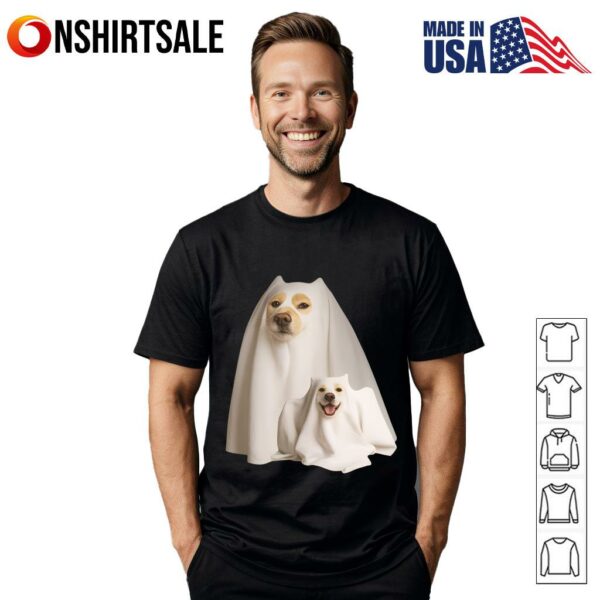 Ghost Dog Meme Funny Halloween Men Women Kids T-Shirt