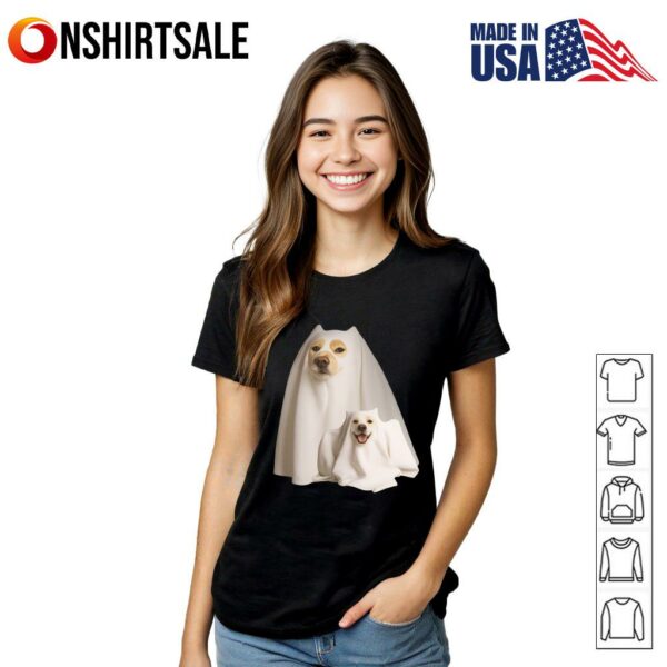 Ghost Dog Meme Funny Halloween Men Women Kids T-Shirt