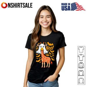 Giraffe Boo Halloween T Shirt 3