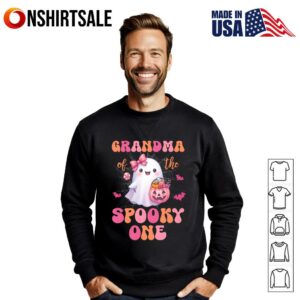 Grandma Of The Spooky One First Birthday Girl Pink Halloween T Shirt 2