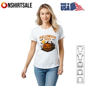 Halloween 2025 Pumpkin Bat T Shirt 2
