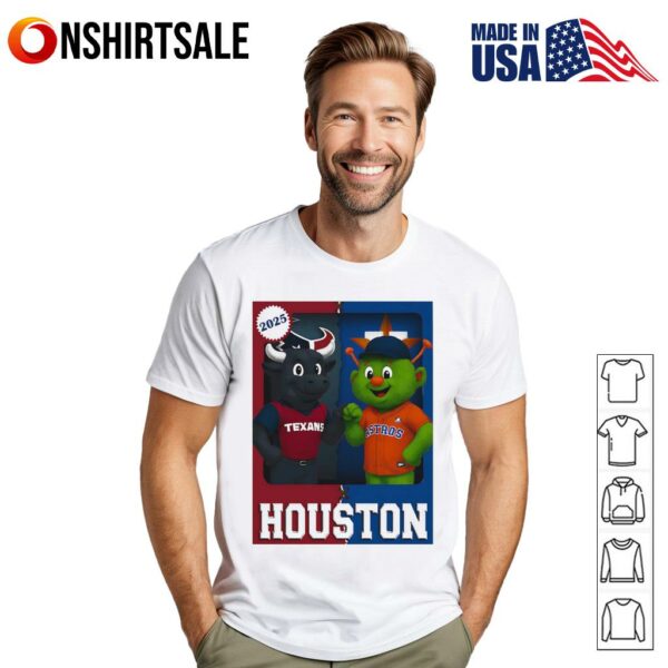 Houston Texans and Houston Astros mascot play card T-Shirt