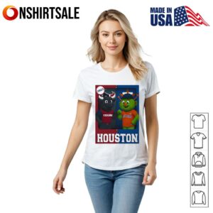 Houston Texans and Houston Astros mascot play card T Shirt 2