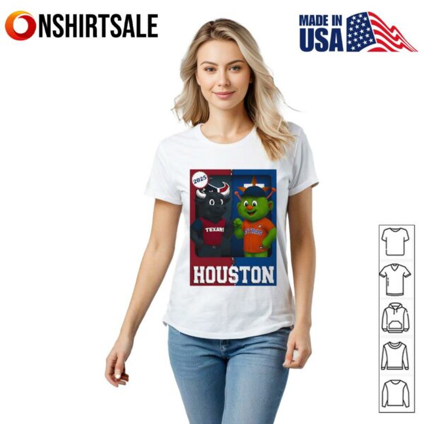 Houston Texans and Houston Astros mascot play card T-Shirt