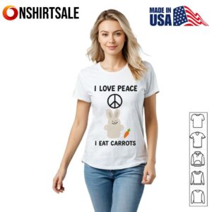 I Love Peace I Eat Carrots T Shirt 2