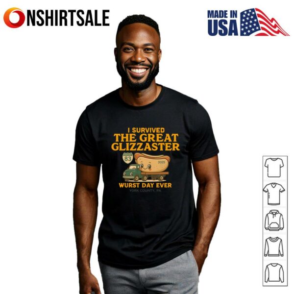 I Survived The Great Glizzaster 2025 T-Shirt, Wurst Day Ever York County T-Shirt