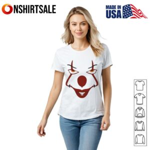 IT Pennywise Clown Horror Classic Movie Graphic retro T Shirt 2