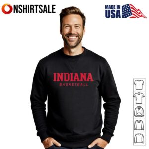 Indiana Hoosiers Logo Stack Basketball T Shirt 3