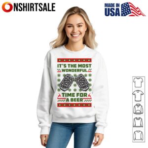 Its The Most Wonderful Time For A Beer Christmas T Shirt 3