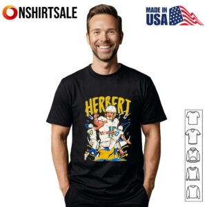 Justin Herbert Cartoon Style Los Angeles Football T-Shirt