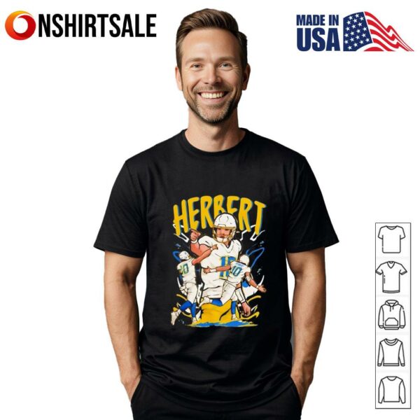 Justin Herbert Cartoon Style Los Angeles Football T-Shirt