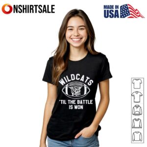 Kentucky Wildcats til the battle is won ball T Shirt 2
